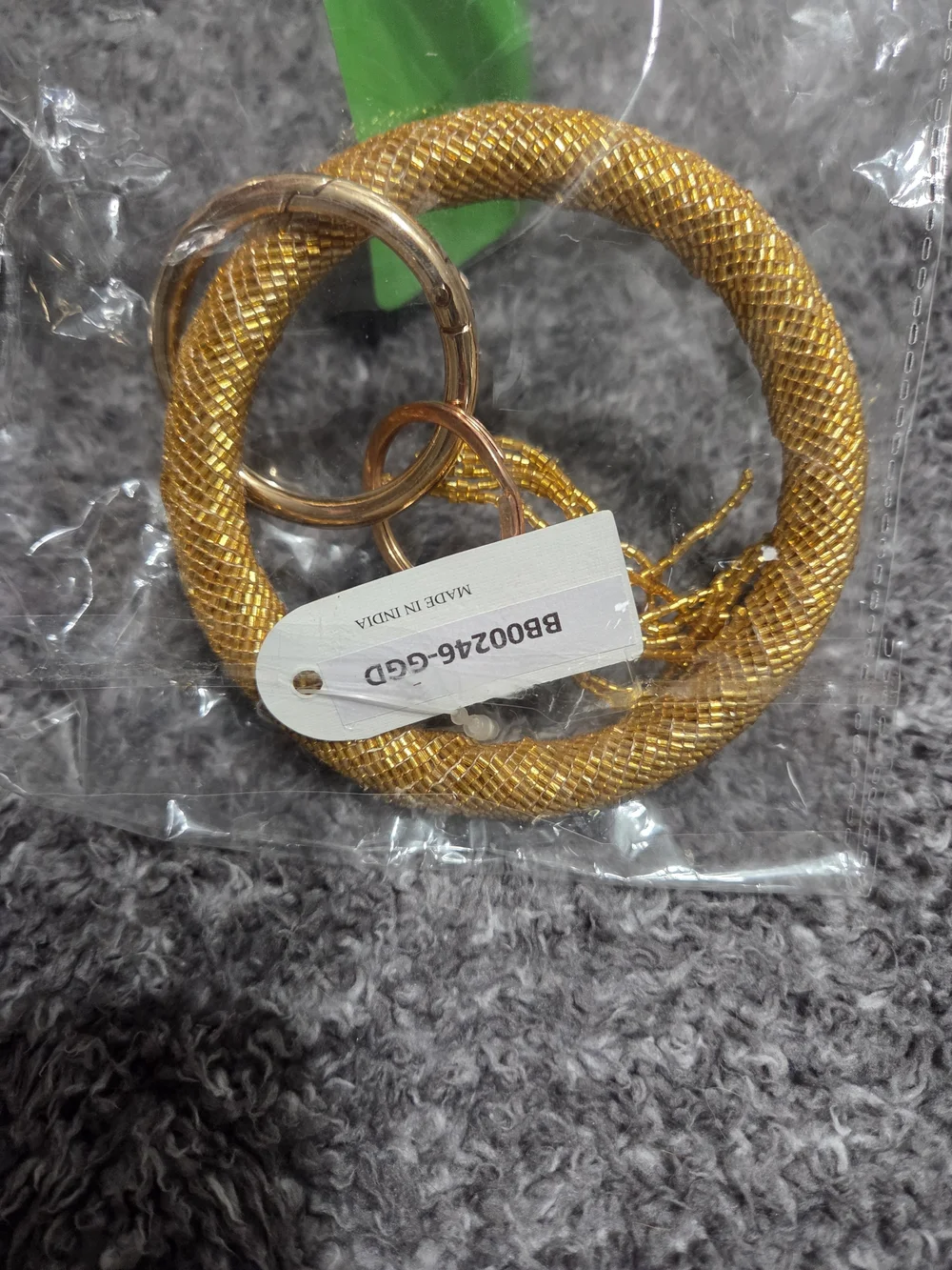 Gold Circle Tassle Keyring